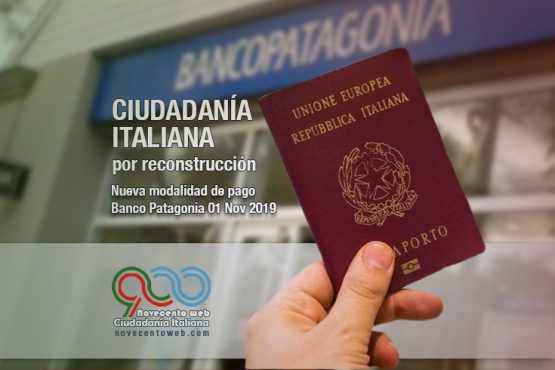 Cambio en la modalidad de pago para Ciudadania Italiana por reconstrucción